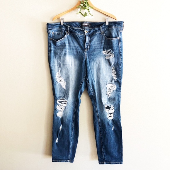 torrid distressed boyfriend jeans